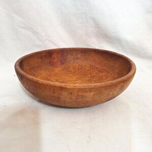 Vintage Wood Bowl footed  11”